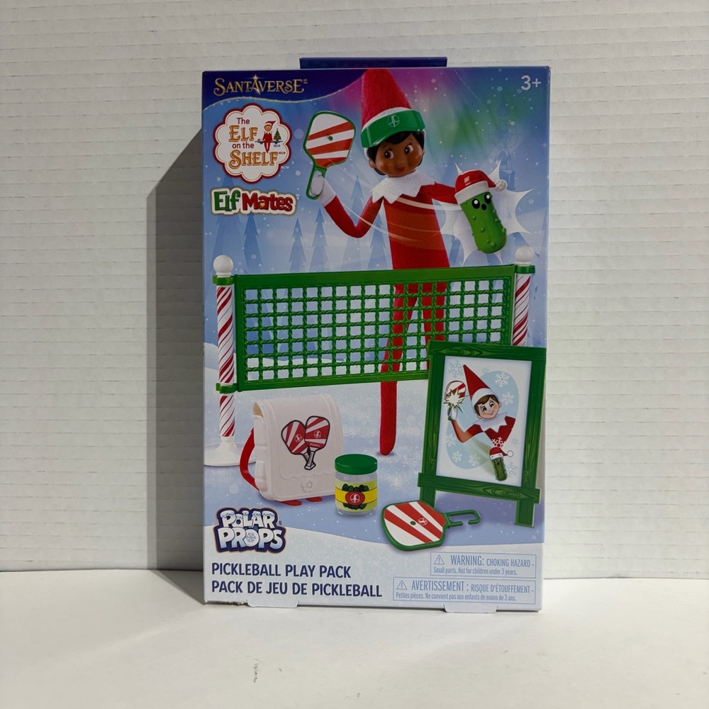 Elf on the Shelf Polar Props Pickleball Play Pack Net Christmas Mates NEW 8pc